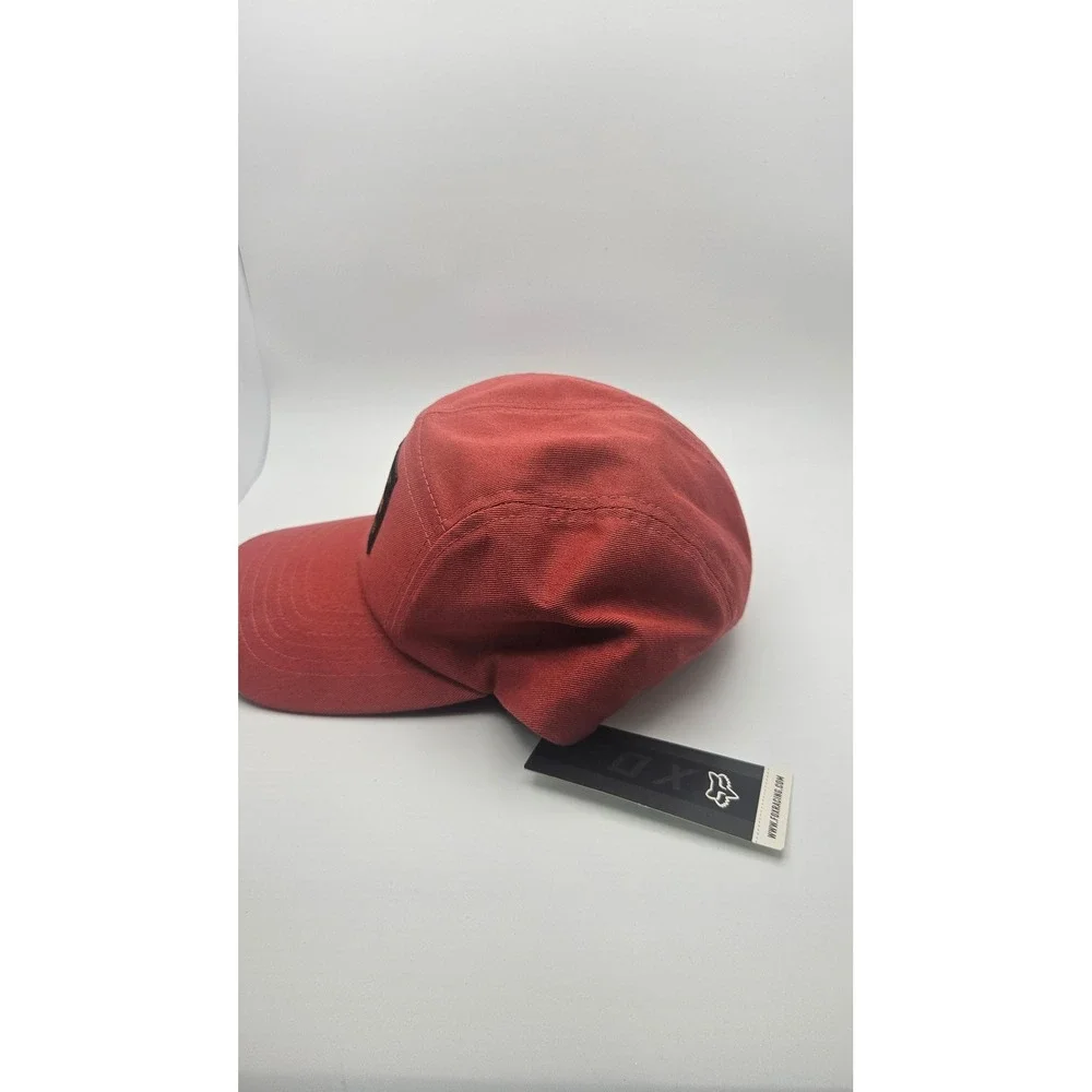 Fox Racing Regiment 5 Panel Hat Mens Red Clay Snapback Camper Cap 29109-348-OS
